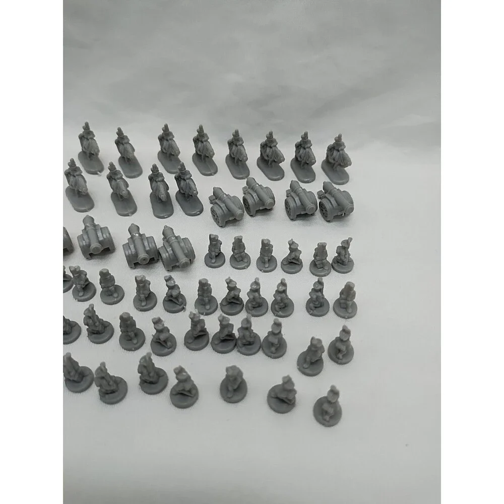 Set Of (60) 1993 Risk Gray Board Game Player Pieces